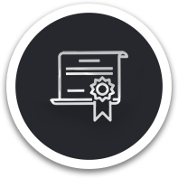 Certificate and ribbon icon